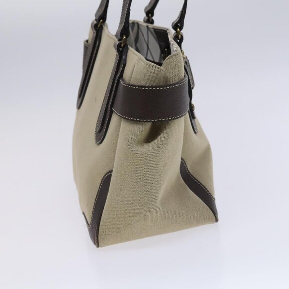 BURBERRY Blue Label Tote Bag Canvas Beige Auth - Picture 5 of 16
